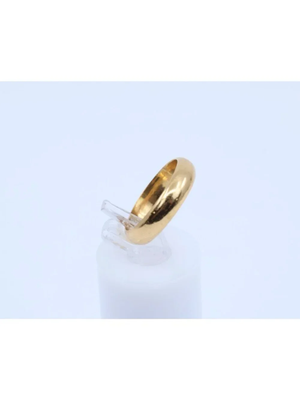 Unique 23K Karat Solid Yellow Gold Designer Polished Wedding Band Ring Size 5.50